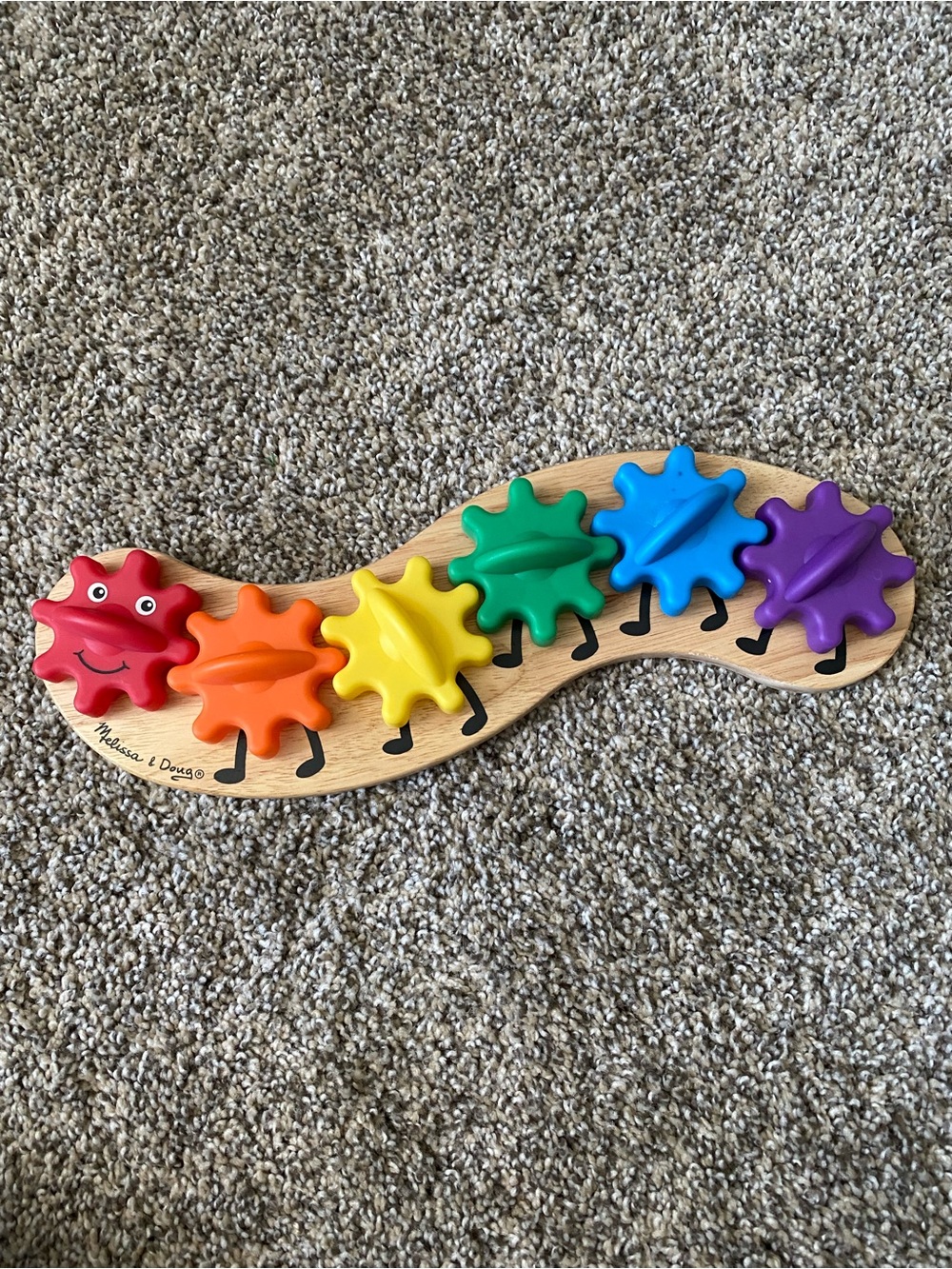 Melissa & Doug Rainbow Gear Caterpillar Puzzle - Multicolor
